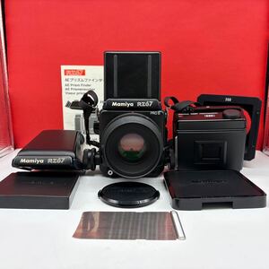 □ Mamiya RZ67 PRO II ボディ 中判フィルムカメラ SEKOR Z 110mm F2.8 W レンズ 動作確認済 AEプリズムファインダー 付属品 マミヤ