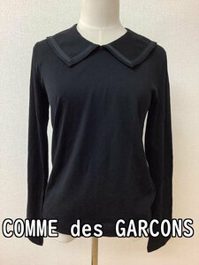 コム デ ギャルソン (COMME des GARCONS) 衿つきウールカットソー 黒 サイズXS