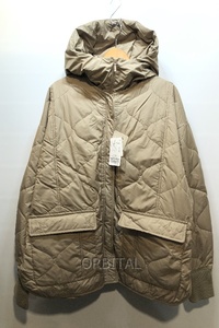 経堂) CALUX キャラクス 未使用 QUILTED ジャケット リバーシブル キルテイングジャケット フード付 ベージュ F 定価￥59,400-