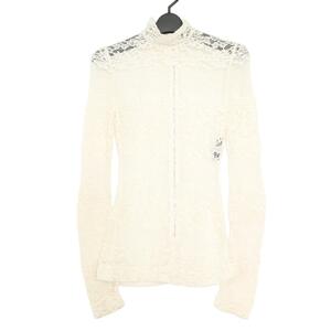 ドルチェ&ガッバーナ Dolce&Gabbana 総レース シャツ プルオーバー 長袖 カットソー ハイネック トップス 36 XS 白 ホワイト ur113