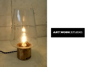 ■P591■展示品■ART WORK STUDIO/アートワークスタジオ■エディフィスデスクランプ■AW-0636■タッチスイッチ■クリアガラス×真鍮■