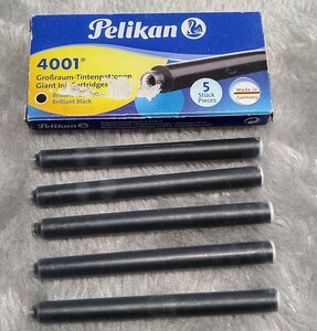 ☆実質値下げ　定型送料込み　激レアお得　Pelikan　万年筆カートリッジ5本　No.4001 ペリカン