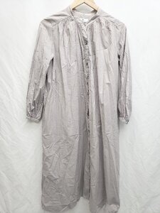 ◇ ◎ Sonny Label URBAN RESEARCH スタンドカラー 長袖 膝下丈 ワンピース サイズF グレージュ系 レディース P