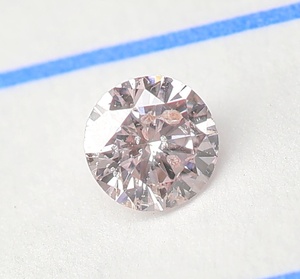 【100円～】0.068ct 天然ダイヤ Fancy Light Orangish Pink (ナチュラルカラー) I1