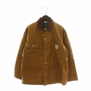 カーハート carhartt ヴィンテージ 1988年製 80s USA製 ミシガンチョアコート カバーオール アウター ダック地 ロゴ 42 L 茶色