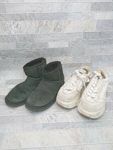 ◇ 《 UGG アグ まとめ売り2点セット 24㎝＆24.5㎝ スニーカー ムートン ブーツ レディース 》 P