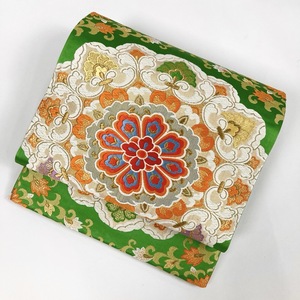 【値下げ】袋帯 刺繍 金糸 唐草 六通 帯丈438cm 帯幅31cm y321-2912186【Y商品】和装 着物 2932350 B-8