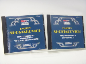 【526】☆CD☆2枚セット　Shostakovich:Symphonies 1,5 PIANO CONCERTO 1、2 ☆