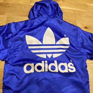 90s adidas アディダス ベンチ ロングコートナイロンジャケット 送料込