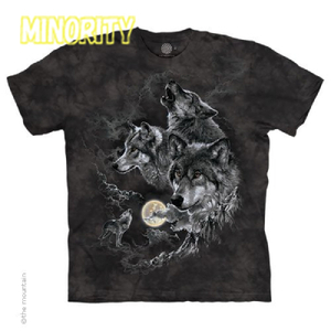 狼Tシャツ MOUNTAIN TRIO MOON / 男女兼用 / ウルフ / WOLF / オオカミ / おおかみ