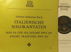 ♪ 独TELEFUNKEN / AWT9465 ♪ Bach Leonhardt バッハ BWV203,BWV209 レオンハルト