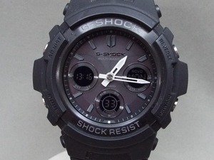 1円〜! CASIO/カシオ G-SHOCK マルチバンド6 電波ソーラー腕時計 デジアナウォッチ AWG-M100BC 【W382y2】