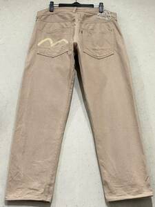 EVISU エヴィス エビス LOT 2000T セルビッチ デニムパンツ ベージュ 日本製 大きいサイズ 36 　　　　　　 BJBD.F