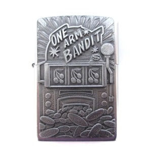 ジッポー ZIPPO ONE ARM BANDIT 06年製 オイルライター トリック スロット シルバーカラー 火花確認済み 喫煙具 ■SG