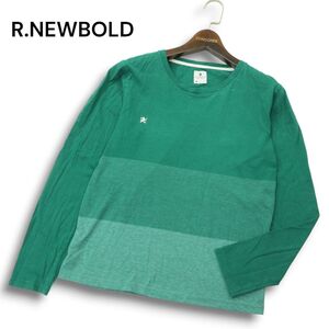 R.NEWBOLD ポールスミス 通年 ロゴ刺繍★ カラーブロック ボーダー 長袖 カットソー ロンTシャツ Sz.S　メンズ　A4T08801_8#F