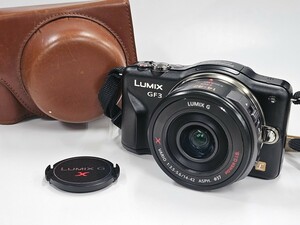 7-245-60　 Panasonic パナソニック LUMIX 『DMC-GF3』/ レンズ『H-PS14042』 LUMIX G X VARIO★ ミラーレス一眼レフカメラ セット