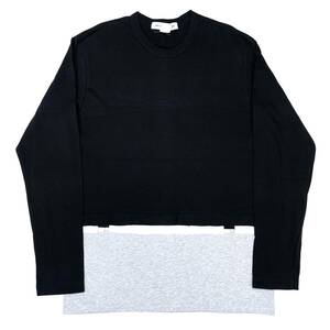 フランス製 COMME des GARCONS SHIRT コムデギャルソンシャツ 切替デザインカットソー (ビンテージ 90s HOMME 田中オム 縮絨 デカオム PLUS