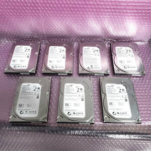 【 正常判定 HDD 】 Seagate ハードディスク SATA 3.5インチ 500GB ×7個セット データー消去済みです。#975