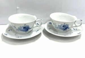 U152-W12-442 Meissen マイセン カップ&ソーサー 28623 青い花 2客セット 洋食器③