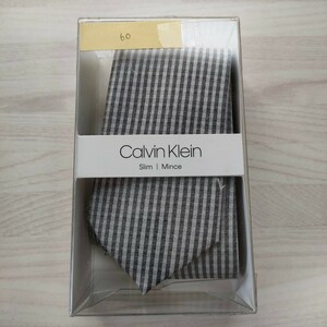 カルバンクライン（Calvin Klein)60ネクタイ新品　未使用　箱付き　未開封品付属品箱、クリアケース