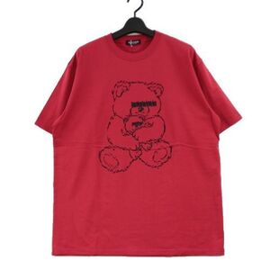 UNDERCOVER アンダーカバー 23SS TEE Shred UBEAR_KK KOUSUKE KAWAMURA 目隠しベア Tシャツ 4 レッド