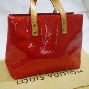 USED品・保管品 Louis Vuitton ルイヴィトン M91088 リードPM モノグラム ヴェルニ レッド系 ハンドバッグ 保存袋付き