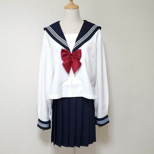 大きいサイズ6L★本格派 女子高生 制服コスプレ 清楚な3ラインセーラー服 白×濃紺 JK JC スクール ミニスカート 女装用にも最適サイズ