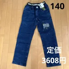 新品　140 デニムパンツ　男の子　ロングパンツ　ウエストゴム　ブルー　パンツ