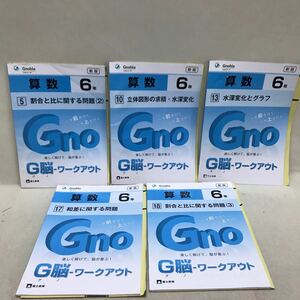 【3S05-340】送料無料 富士教育 Gnoble グノーブル 小6 算数 5冊セット 書き込みなし 解答・解説付き