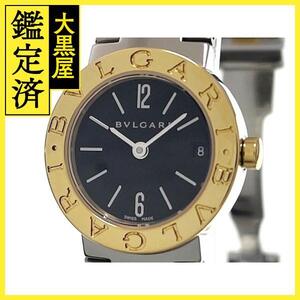 BVLGARI ブルガリ　レディース クオーツ　ブルガリ ブルガリ BB23SG　ブラック文字盤 K18YG/SS【472】HK