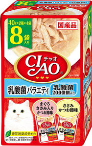 （まとめ買い）いなばペットフード CIAO パウチ 乳酸菌バラエティ 40g×8袋 猫用フード 〔×6〕