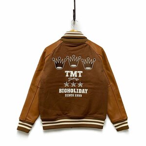 TMT ティーエムティー × MARBLES 23AW Varsity Jacket クラウン スタジャン ブラウン サイズM 正規品 / 33590