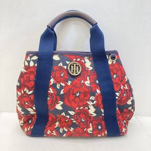 TOMMY HILFIGER トミー ヒルフィガー 帆布 ハンドバッグ 花柄 バッグ カバン 鞄