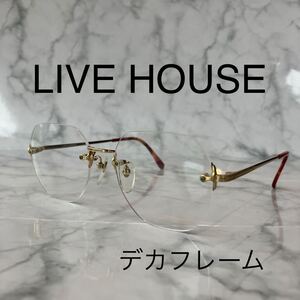 閉店セール☆ビンテージ☆新品☆616☆LIVE HOUSE☆ライブハウス☆メガネ フレーム☆ポイント☆デカ☆レンズ交換可☆遠近両用☆老眼鏡☆