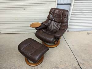 ◆◇Ekornes レノ Mサイズ ストレスレスチェア オットマン付き ①◇◆