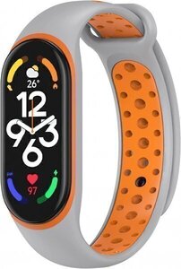 送料無料 Xiaomi Mi Band 7 交換バンド Mi Band 6 対応シリコンバンド Mi Band 5 防水性 スポーツループ 軽量 通気性　オレンジ