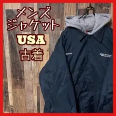 ナイロン ネイビー メンズ M アウター USA古着 90s 長袖 ジャケット