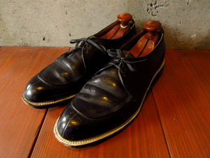 ビンテージ50’s●Weinbrenner Uチップシューズ黒実寸 29cm●230429k2-m-dshs-29cm 1950s革製レザー古靴ドレスシューズ