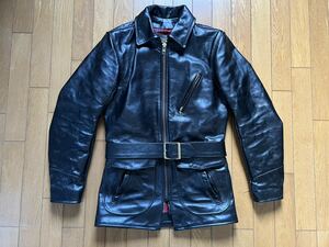 良品 VANSON バンソン レザーコート 36