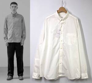 【23AW 新品】uniform experiment GIZA OXFORD B.D SHIRT ボタンダウン オックスフォードシャツ 4 白 ユニフォームエクスペリメント DA5126