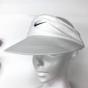 90s NIKE ナイキ サンバイザー ホワイト つば裏グリーン S7CCＨ