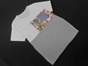 ネコポスOK THE SHOP TK ザショップティーケー タケオキクチ 切替 ポケット 半袖 Tシャツ sizeXL/白ｘグレー ■◆ ☆ efb0 メンズ