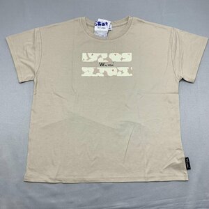 【送料無料】【新品】 レディース半袖Tシャツ（接触冷感 ゆったりタイプ）　　L　　ベージュ★32207