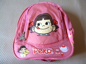 ペコちゃん ピンク リュック キッズ 子供用 クマのチャーム付き 未使用 peko