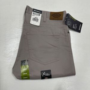 W34 未使用 グレー DICKIES ディッキーズ 5 POCKET DENIM スリム パンツXD814 USA 直輸入 2