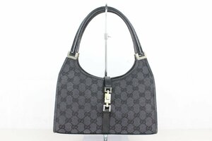 【ト福】GUCCI グッチ ジャッキーライン ハンドバッグ GG柄 ブラック系 レディースバッグ レディース鞄 LBZ01LLL05