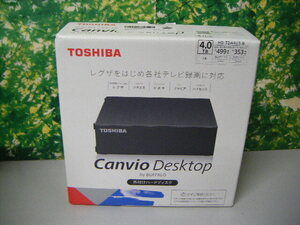 新品・未開封 TOSHIBA 東芝 外付けハードディスク HD-TDA4U3-B 4.0TB