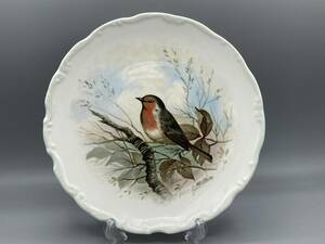 ロイヤルアルバート ヨーロッパコマドリ 直径21.5cm 鳥 フリル 飾り皿 絵皿 皿 ⑬ ロビン (763)