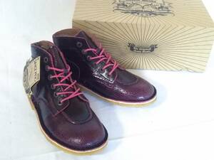 ★Kickers キッカーズ/ハイカットスニーカー/32(20.0cmくらい)/ピンク/レザー/KICK LEGEND FUCHSIA NOIR/子供靴/キッズシューズ/箱あり