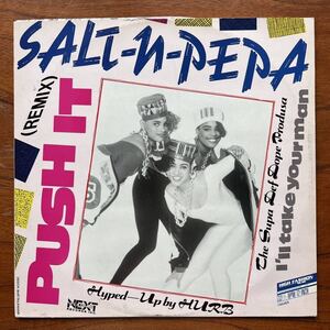 蘭 独自ジャケ！初回オリジナル盤 ガールズ・ラップグループ名作！SALT’ PEPA『PUSH IT』TONI BRAXTON/ALICIA KEYS/AALIYAH/TLC/SWV